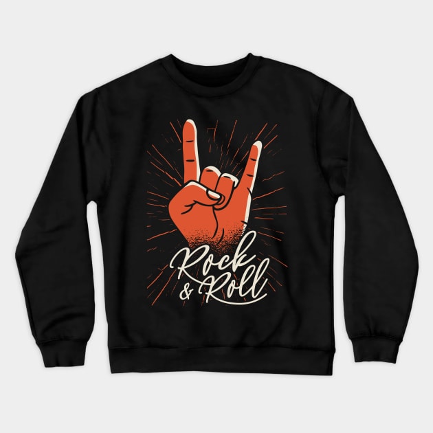 Rock & Roll Crewneck Sweatshirt by Kali Space